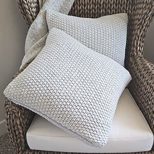 SET, The White Company Lyra Cushion Pillow Covers & Inserts
